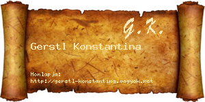 Gerstl Konstantina névjegykártya